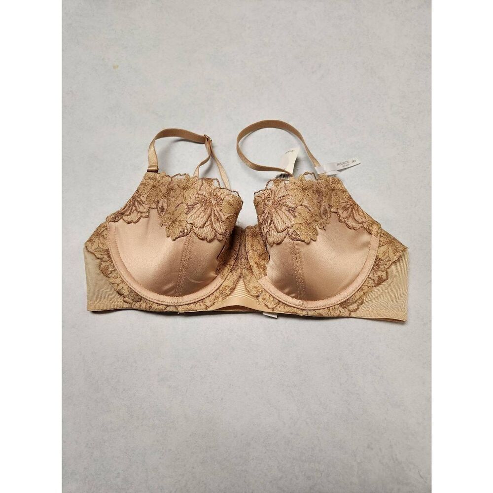 NWT Aerie size 36B Tan Floral Balconette Push Up Bra